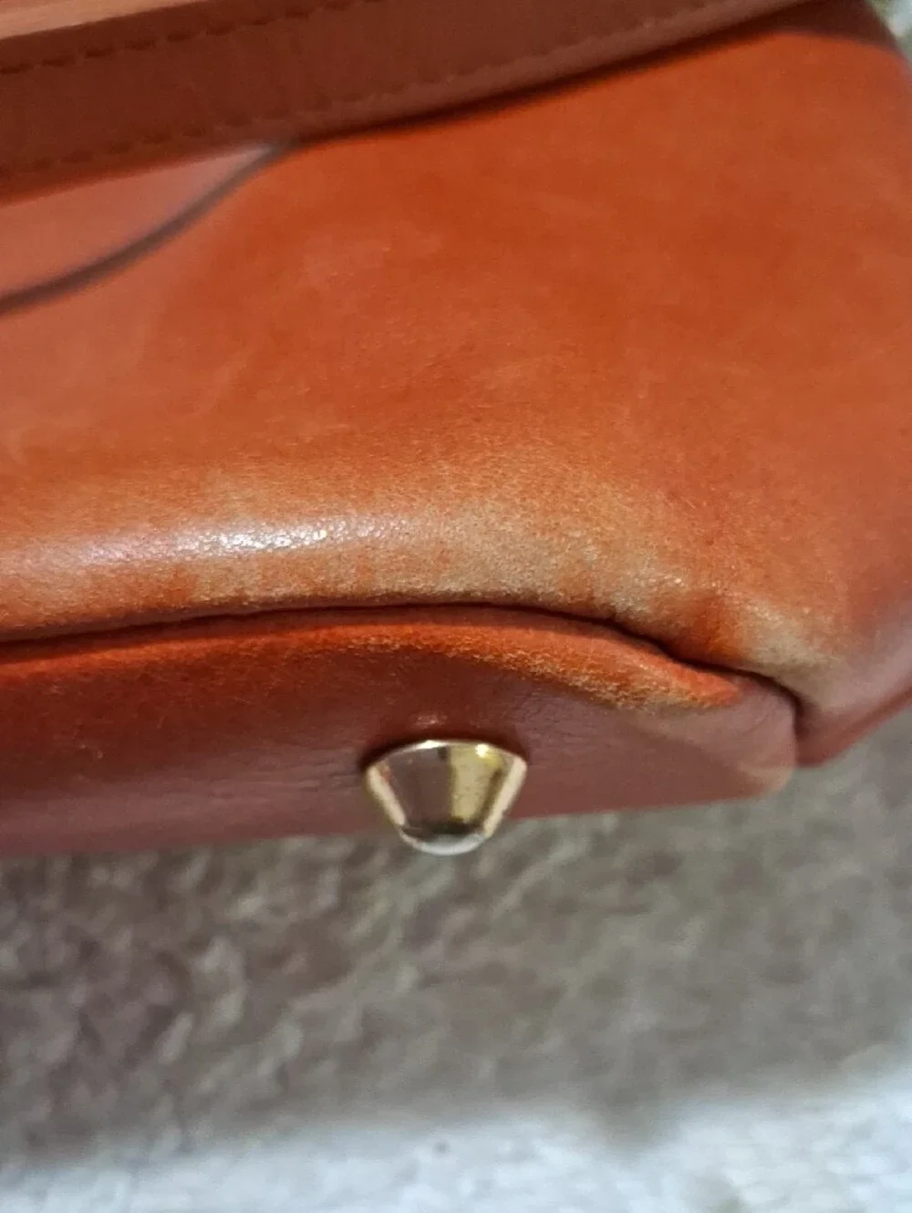 Women's Leather Crossbody Bag in Burnt Orange